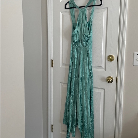 $320 msrp nwot Sabina Musayev Juniper Satin Jacquard Dress needs button - Picture 2 of 8